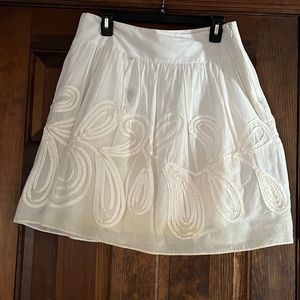 Cream color Loft skirt, size 8, good condition. Lined